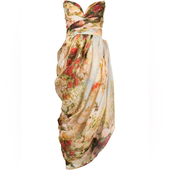 ZIMMERMANN Luminosity Strapless Midi Dress Zimmermann Size 2 - Picture 12 of 17